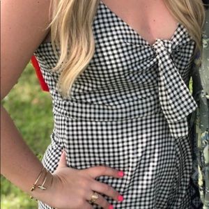 Black and White Gingham Romper